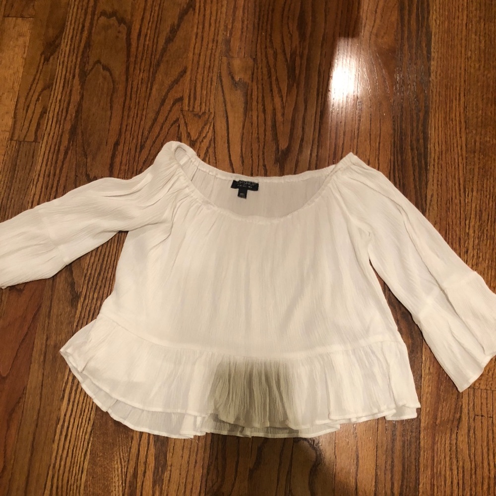 cropped off the shoulder top